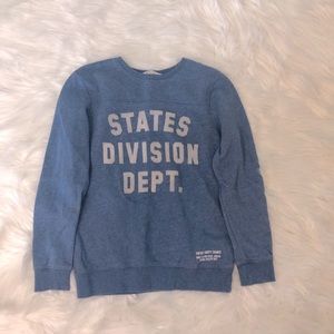 H&M blue printed sweatshirt